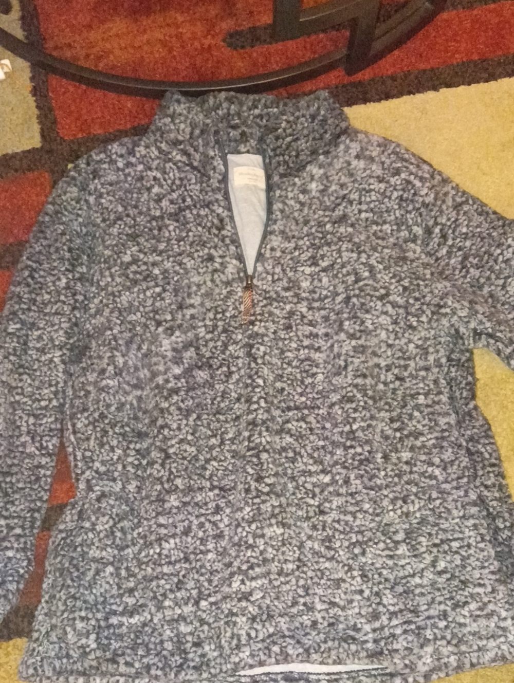 Original Weatherproof Vintage Cozy Gray Quarter-Zip Women's Sweater Size XXL